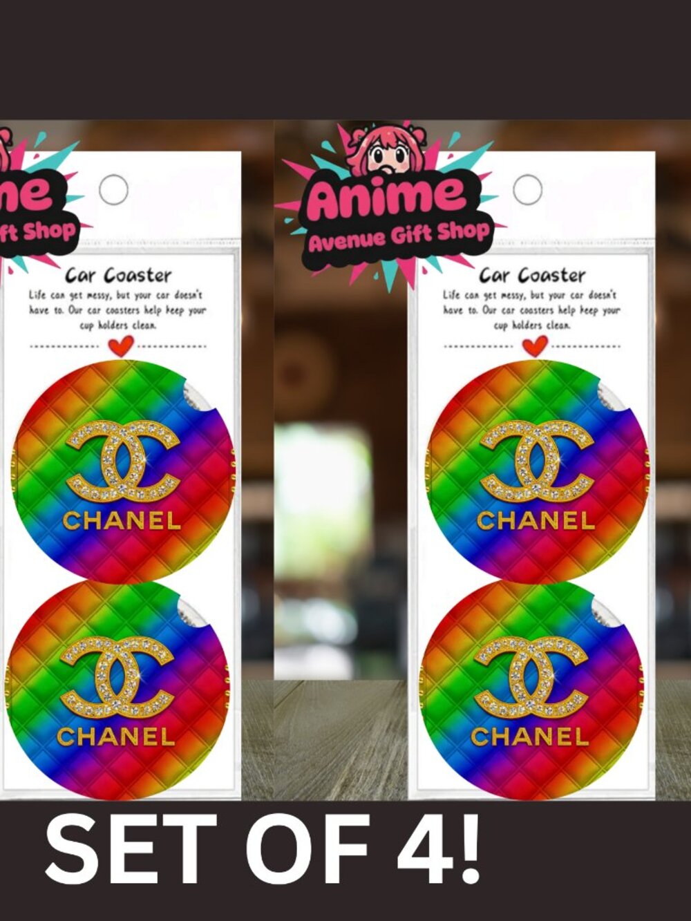 Set of Four Car Coasters